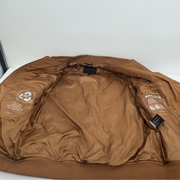 NWT Michael Kors Diamond Quilted Bomber Jacket Luggage Men’s S Tan $159 - Picture 14 of 15